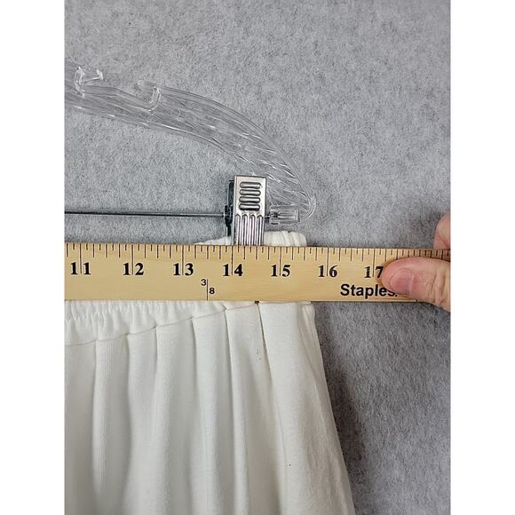 Bechamel 100% Cotton White Floral Embroidered Pull On Maxi Skirt Women's Large - Picture 9 of 10